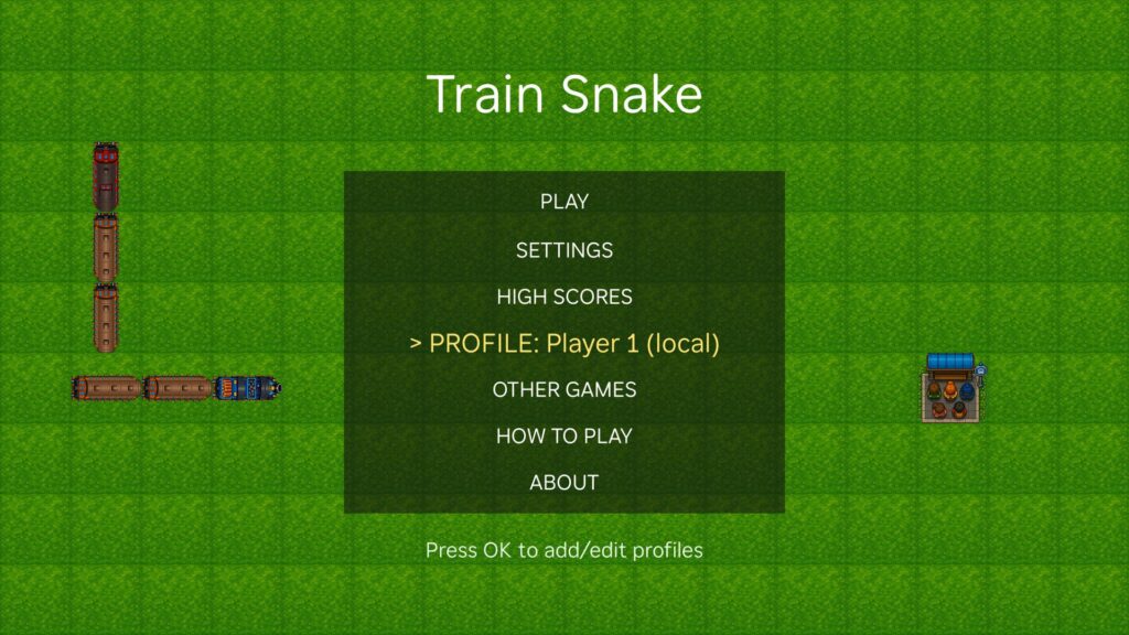 Train Snake train snake main menu