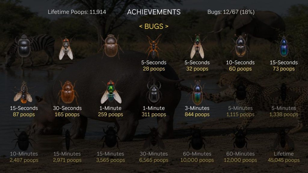 Pooping Hippo achievements bugs.1